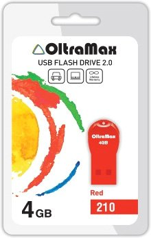 USB Flash OltraMax 210 4GB (красный) [OM-4GB-210-Red] - 1/1
