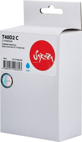 Картридж Sakura Printing SIC13T40D240 (аналог Epson T40D2 C) - 1/1