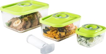 Контейнер вакуумный Status VAC-Glass-Set 3шт (зеленый) - 1/1