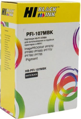 Картридж Hi-Black PFI-107MBK (аналог Canon PFI-107MBK) - 1/1