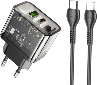 Сетевое зарядное Hoco N34 Type-C (черный) - 1/1