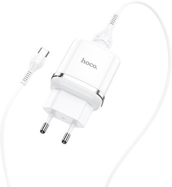 Сетевое зарядное Hoco N3 USB Type-C (белый) - 1/1