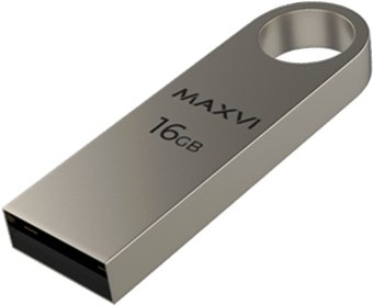 USB Flash Maxvi MK 16GB (серебристый) - 1/1