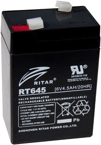 Аккумулятор для ИБП Ritar RT645 (6В/4.5 А·ч) - 1/1