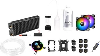 Система жидкостного охлаждения для процессора Thermaltake Pacific C240 DDC Soft Tube Water Cooling Kit CL-W249-CU12SW-A - 1/1