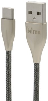 Кабель Mirex 13700-BC017TGR USB Type-A - USB Type-C (1.2 м, серый) - 1/1