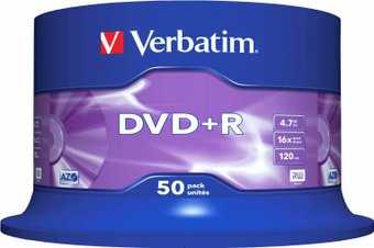 DVD+R диск Verbatim 4.7Gb 16x 43550 (50 шт.) - 1/1