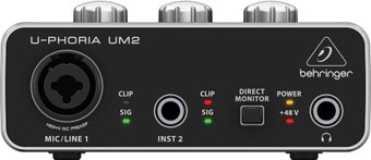 Аудиоинтерфейс Behringer U-Phoria UM2 - 1/1