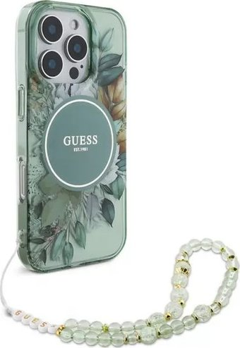 Чехол для телефона Guess PC/TPU Flowers (MagSafe) для iPhone 16 Pro Max GUHMP16XHFWBRCESN - 1/1