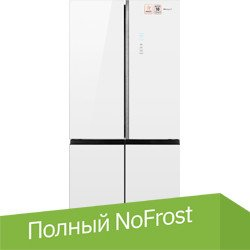 Холодильник side by side Weissgauff WCD 590 Nofrost Inverter Premium Biofresh White Glass - 1/1