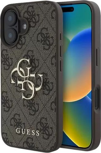 Чехол для телефона Guess PU 4G Big metal logo для iPhone 16 GUHCP16S4GMGBR - 1/1