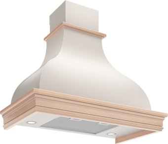 Кухонная вытяжка Elikor Аркада Валенсия 60П-650-П3Д (белый муар/дуб неокрашенный) (167398) - 1/1