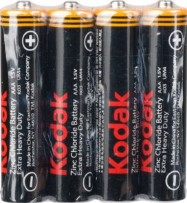 Батарейка Kodak Extra Heavy Duty AAA 4 шт (пленка) - 1/1