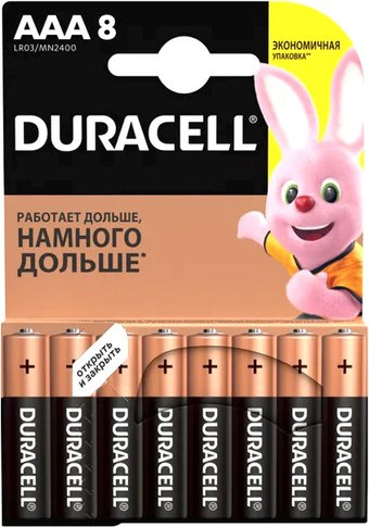Батарейка DURACELL AAA LR03/MN2400 8 шт LR03-8BL - 1/1