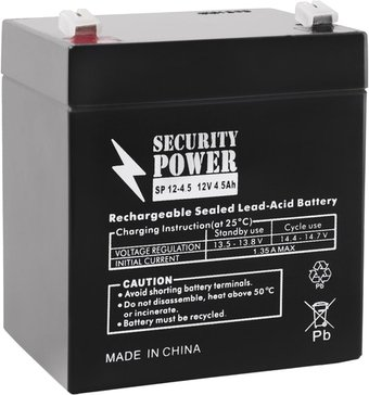 Аккумулятор для ИБП Security Power SP 12-4,5 F1 (12В/4.5 А·ч) - 1/1