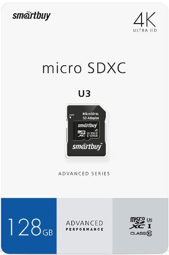 Карта памяти SmartBuy microSDXC SB128GBSDU1A-AD 128GB - 1/1