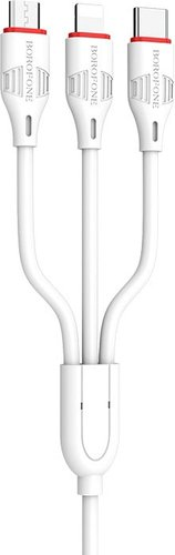 Кабель Borofone BX17 3-in-1 (белый) - 1/1