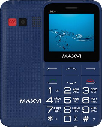 Кнопочный телефон Maxvi B231 (синий) - 1/1