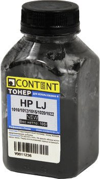 Тонер Content для HP LJ 1010/1012/1015/1020/1022 100 г - 1/1