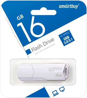 USB Flash SmartBuy Clue 3.0 16GB (белый) - 1/1