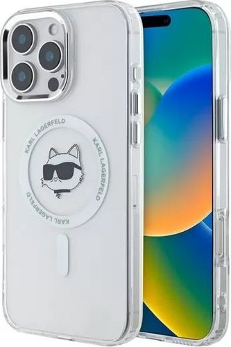 Чехол для телефона Lagerfeld PC/TPU NFT Choupette Head Metal camera (MagSafe) для iPhone 16 Pro KLHMP16LHLSCHH - 1/1