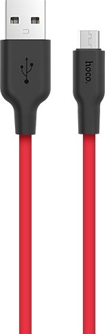 Кабель Hoco X21 microUSB (красный) - 1/1