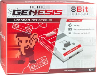 Игровая приставка Retro Genesis 8 Bit Classic (2 геймпада, 300 игр) - 1/1