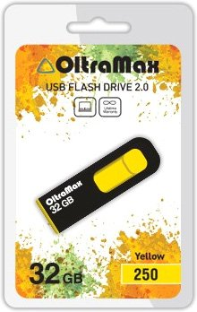 USB Flash OltraMax 250 32GB (желтый) [OM-32GB-250-Yellow] - 1/1