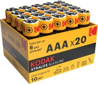 Батарейка Kodak LR03-20 bulk Xtralife Alkaline 20 шт - 1/1