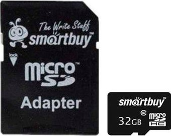 Карта памяти SmartBuy microSDHC Class 10 32GB (SB32GBSDCL10-01) - 1/1