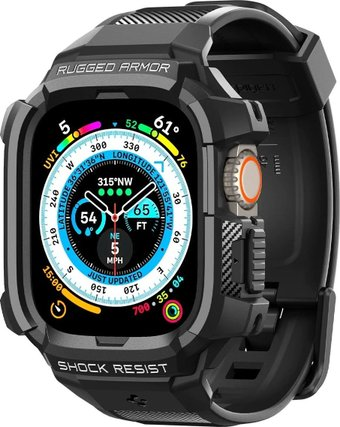 Ремешок Spigen Rugged Armor Pro для Apple Watch Ultra (49 мм) (черный) - 1/1