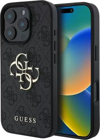 Чехол для телефона Guess PU 4G Big metal logo для iPhone 16 Pro Max GUHCP16X4GMGGR - 1/1