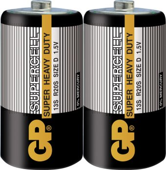 Батарейка GP Supercell R20P/13S 2 шт - 1/1