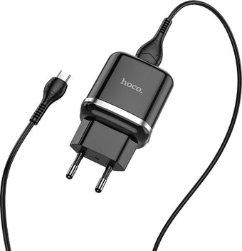 Сетевое зарядное Hoco N3 microUSB (черный) - 1/1