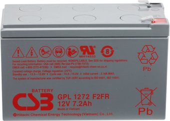 Аккумулятор для ИБП CSB Battery GPL1272 F2FR (12В/7.2 А·ч) - 1/1