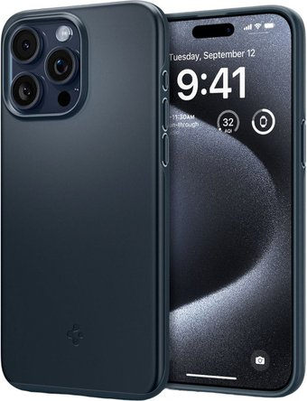 Чехол для телефона Spigen Thin Fit для iPhone 15 Pro ACS06688 (темно-синий) - 1/1