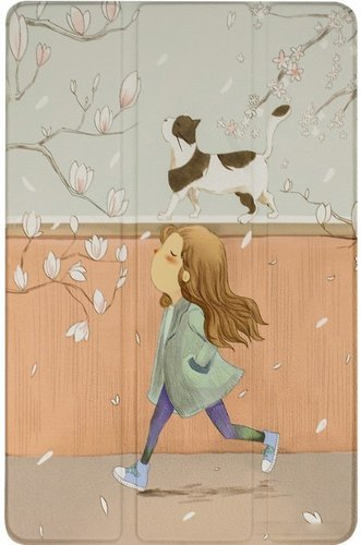 Чехол для планшета JFK Smart Case для Samsung Galaxy Tab A9+ (девочка и кот) - 1/1