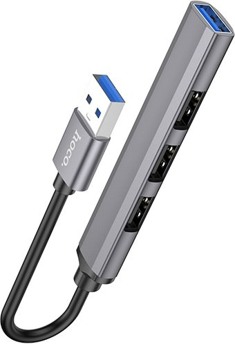USB-хаб  Hoco HB26 (серый) - 1/1