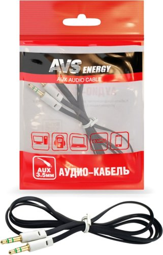 Кабель AVS AU-61 3.5 Jack - 3.5 Jack (1 м, черный) - 1/1