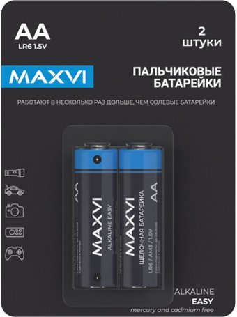 Батарейка Maxvi MBLR6ES2 AA 2 шт - 1/1