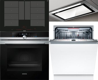 Комплект встраиваемой техники Siemens HB672GBS1 + EX801LYC1E + Bosch SMV6ECX51E + Elica Hidden 2.0 IXGL/A/90 - 1/1