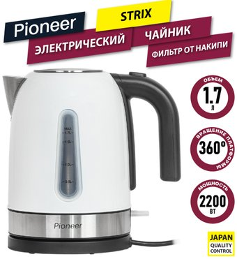 Электрический чайник Pioneer KE556M (белый) - 1/1