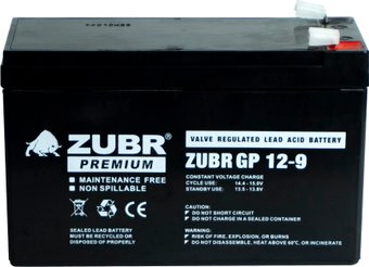 Аккумулятор для ИБП Zubr GP 12-9 - 1/1