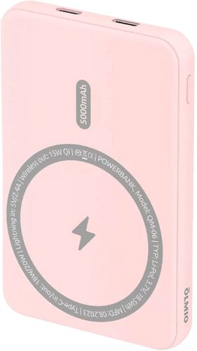 Внешний аккумулятор Olmio QM-06 5000mAh (розовый) - 1/1