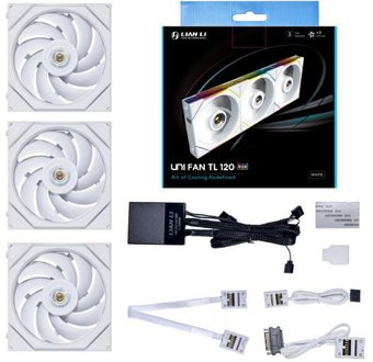 Комплект вентиляторов для корпуса с контроллером Lian Li Uni Fan TL 120 Triple Pack G99.12TL3W.R0 - 1/1