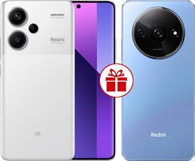 Смартфон Xiaomi Redmi Note 13 Pro+ 5G 12GB/512GB с NFC международная версия (лунный белый) и Redmi A3 3GB/64GB (звездный синий) по акции - 1/1