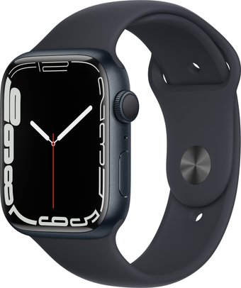 Умные часы Apple Watch Series 7 45 мм (полуночный/полуночный спортивный) - 1/1