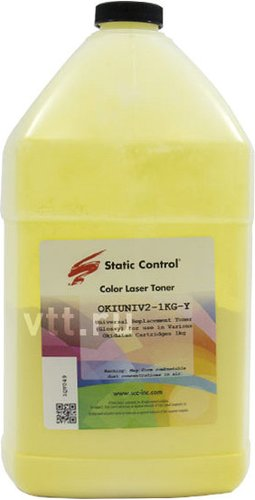 Тонер Static Control Универсальный для Oki C610/ C810/ C830 (желтый) 1 кг - 1/1