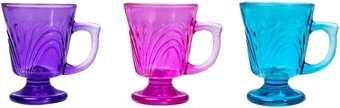 Набор кружек Herevin Colored Paited Footed 131601-001 (3шт, фиолетовый/розовый/голубой) - 1/1