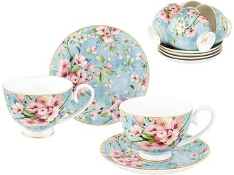 Сервиз Elan Gallery Яблоневый цвет на голубом 420441 - 1/1